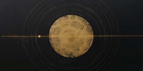 Wall Mural - ai generated. ai generative. minimal solar system planets poster. galaxy space universe future adven