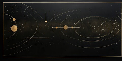 Wall Mural - ai generated. ai generative. minimal solar system planets poster. galaxy space universe future adven