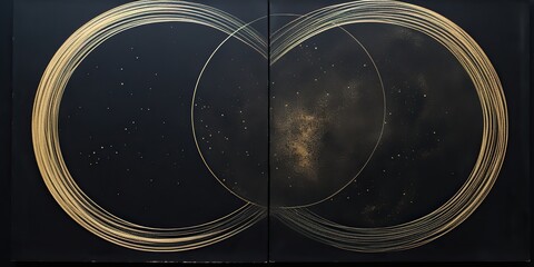 Wall Mural - ai generated. ai generative. minimal solar system planets poster. galaxy space universe future adven