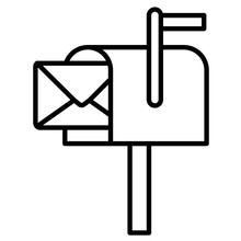 Direct Mail Icon Vector Logo Design Template