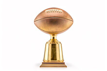 Golden Trophy With Football: A Symbol Of Victory And Generative AI