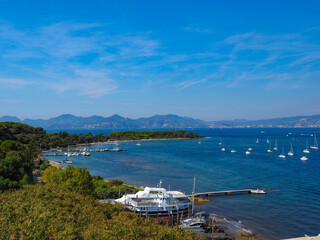 Wall Mural - Image of Cannes and surrounding area taken from isle Sainte-Marguerite.