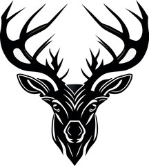 Wall Mural - deer head silhouette