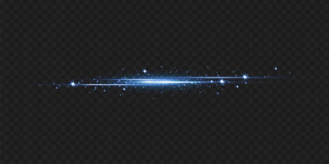 Wall Mural - vector illustration in blue color. set of light effects. glare and flash. bright beams of light. glo