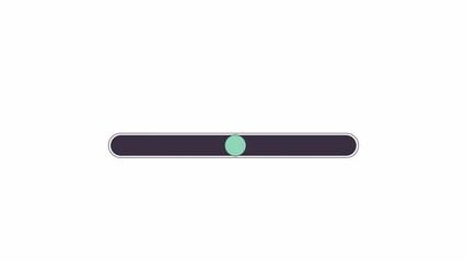 Poster - Moving side to side slider line 2D loading bar animation. Volume slider. Progress indicator animated cartoon linear element 4K video loading motion graphic. Dark download bar, process indicator gif