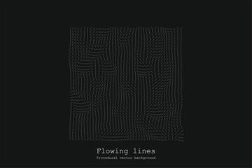 Poster - Abstract Line Matrix Pattern. Noise Flow Dynamic.