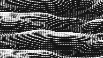 Poster - point wave smooth texture. abstract dot background. technological cyberspace background.