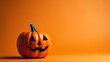 © fotogurme - Halloween pumpkin on vivid background with a place for text