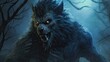 Nighttime Werewolf Enigma Unveiling the Chilling Image in Ultra High Resolution AI generative 
