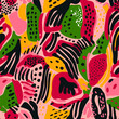 © smth.design - Contemporary scribble funny hipster element wallpaper. Creative seamless pattern with abstract doodle shape.