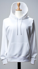 Wall Mural - White Male Hoodie on a Mannequin Isolated