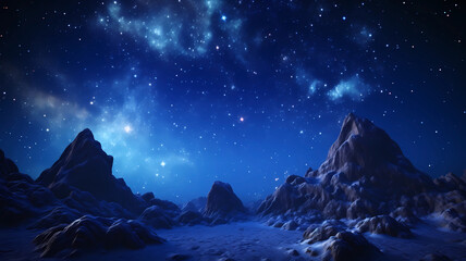 The galaxy in the beautiful night sky
