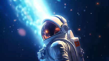 hand drawn cartoon spaceman illustration