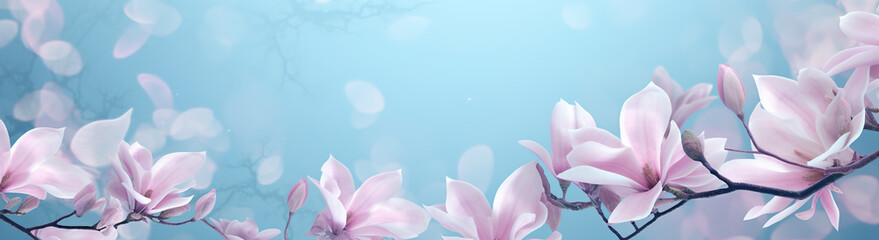 Wall Mural - Generative AI: nature background banner