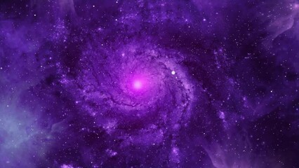 Wall Mural - 4k 3d night sky flythrough traveling trough universe filled with stars, nebulae and galaxies. galaxy