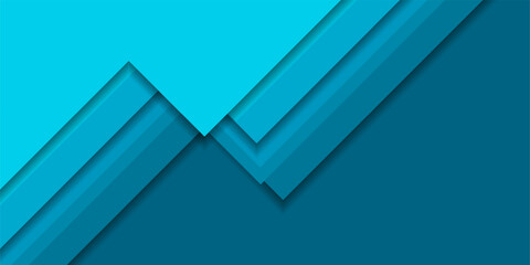Wall Mural - Blue abstract minimal corporate geometric background. Vector design