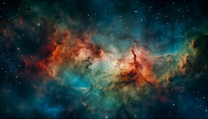 Wall Mural - Beautiful Nebula stardust image. Galaxies and gases clouds in a deep space. 