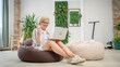 © Miljan Živković - One woman mature caucasian female use laptop computer for work