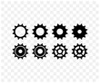 Gears set, pinion and gearwheel and mechanism, graphic design. Cogwheel, rackwheel, gearing, machinery and machine, vector design and illustration
