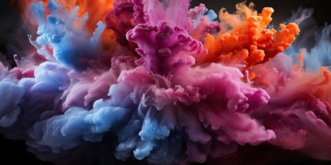 Wall Mural - multicolored explosion, generative ai