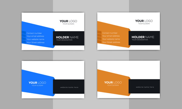 Creative unique, Professional, Luxury, Modern and simple corporate business visiting card design template ideas for personal identity stock illustration