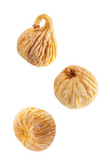 Wall Mural - Dried Figs fruits on a white isolated background