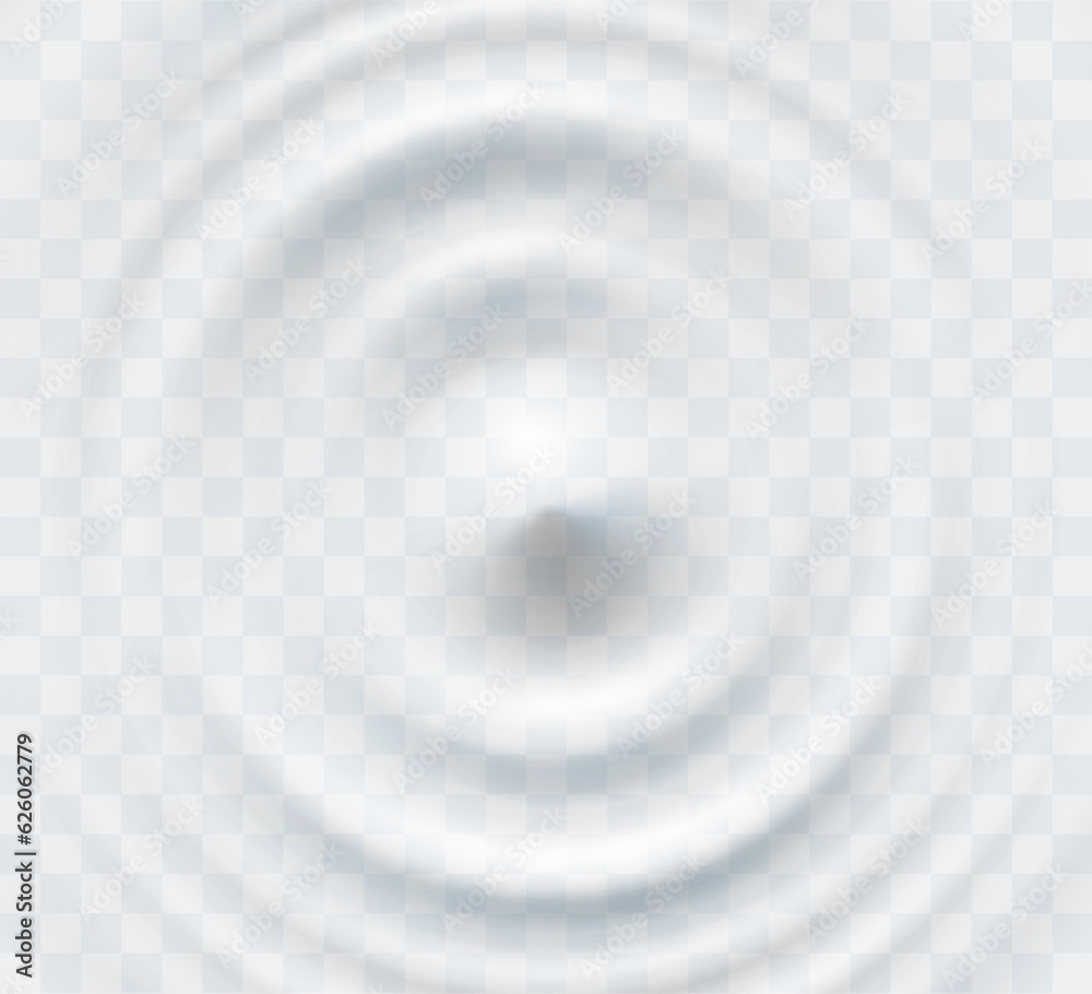 Ripple, splash water waves surface from drop isolated on transparent ...