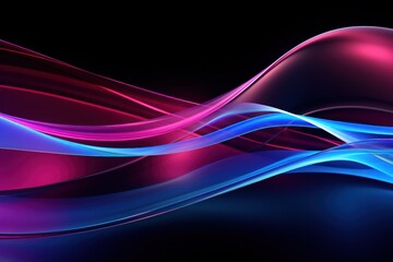 Wall Mural - Abstract Neon Wave background. Illustration 