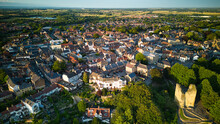 Unique Aerial View Of Knaresborough Town In North Yorkshire
