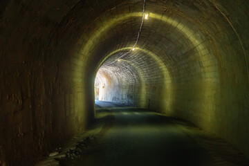 Sticker - Interior of Olvera Tunnel at Via Verde de la Sierra greenway - Olvera, Andalusia, Spain