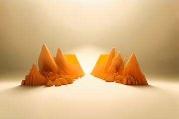 The abstract 3d design elements