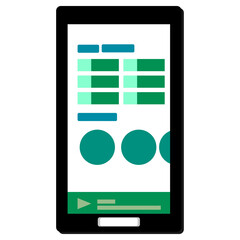 Poster - iphone drawing color vector illustration