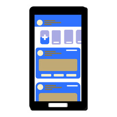 Poster - iphone drawing color vector illustration