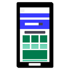 Poster - iphone drawing color vector illustration