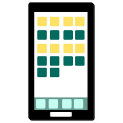 Poster - iphone drawing color vector illustration