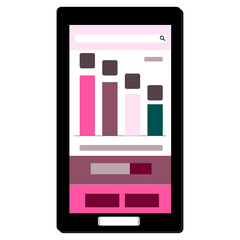 Poster - iphone drawing color vector illustration