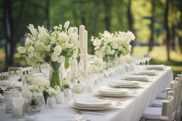 Wall Mural - Beautiful Wedding Table Setting