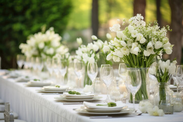 Wall Mural - Beautiful Wedding Table Setting