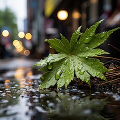 Canvas Print - green leave