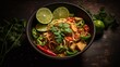 Spicy thai curry noodles