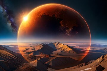 Wall Mural - earth and sun
