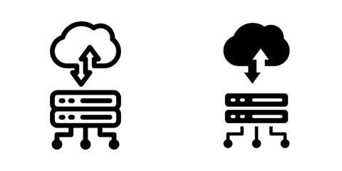 Cloud Server icon. sign for mobile concept and web design. vector illustration