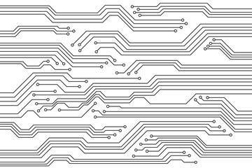 Wall Mural - Abstract vector circuit board technology pattern for background. 