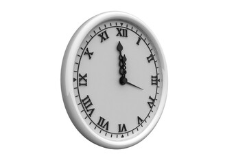 Sticker - Digital png illustration of wall clock on transparent background