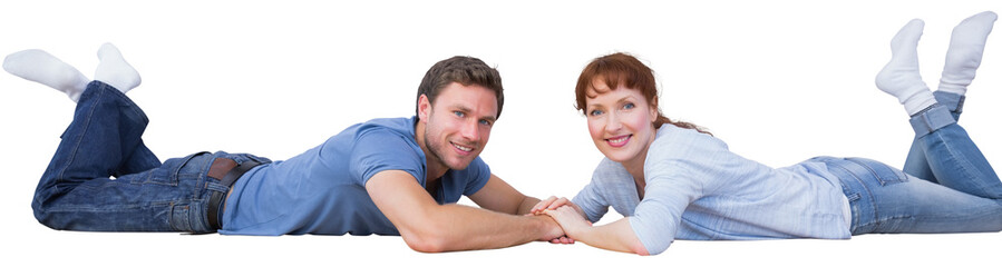 Poster - Digital png photo of caucasian couple on transparent background