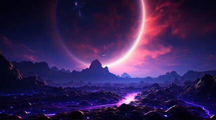 cosmic and intergalactic theme abstract background using deep space colors and elements representing