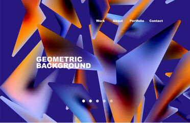 Wall Mural - Broken pieces abstract background. Trendy background for your landing page design, concept of web page design for website and mobile website