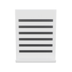 Fototapete - 3d white sheet of paper document office with strokes logo icon. management efficient work on project plan concept, assignment and exam, work solution render illustration. isolated transparent png