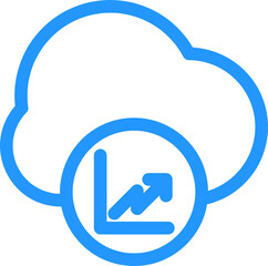 Poster - clean outline style cloud icon