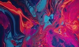 Fototapeta Młodzieżowe - Striking abstract background with colorful liquid ink.